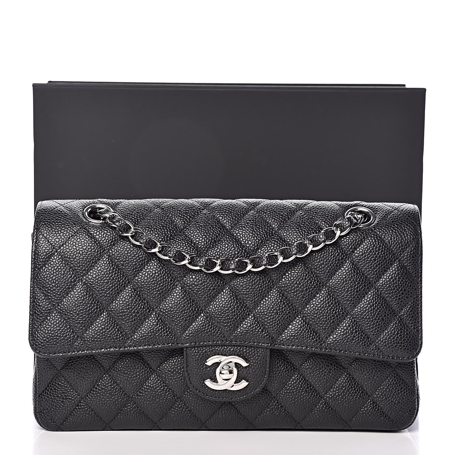 Chanel Caviar Quilted Medium Double Flap Black 10 of 10