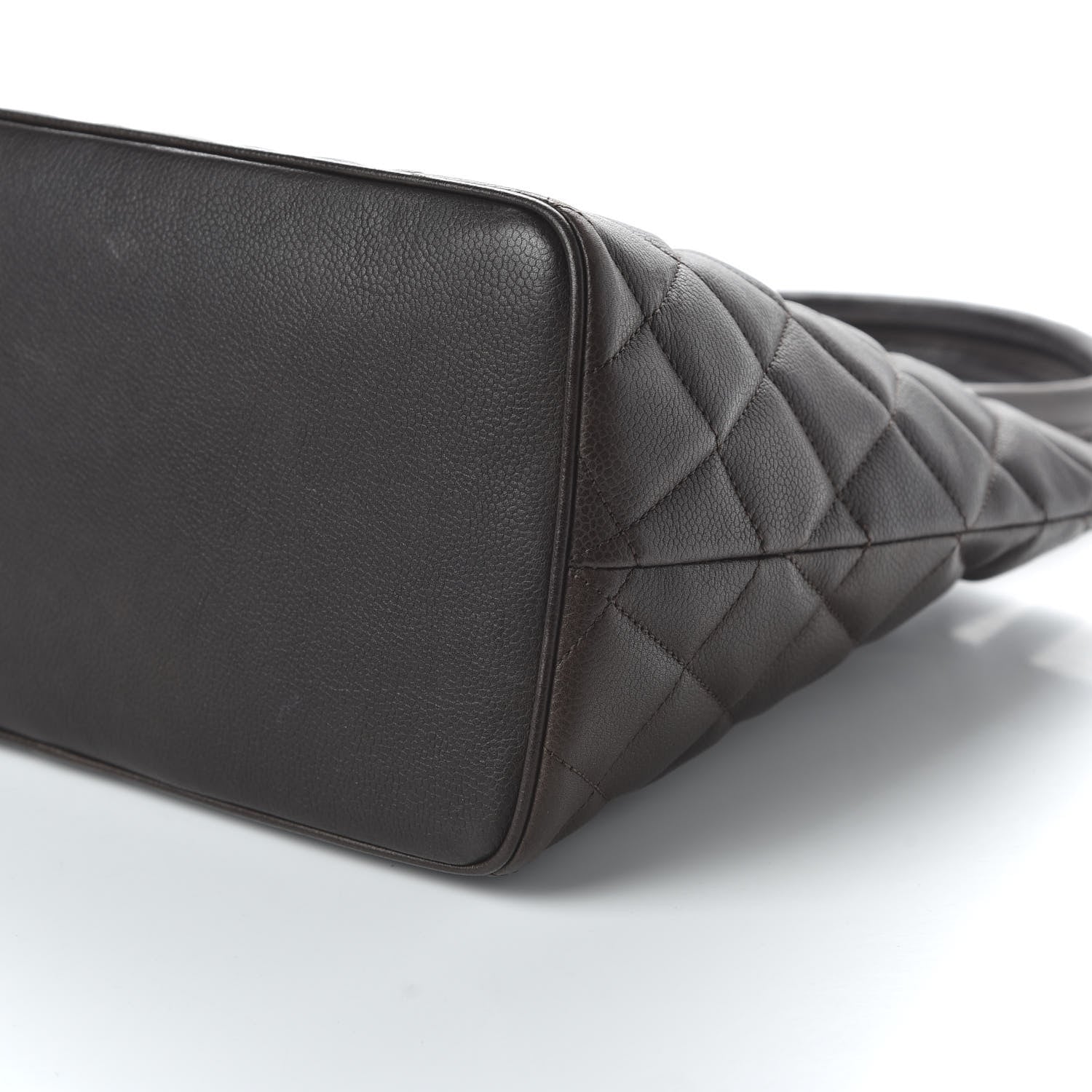 Chanel Caviar Quilted Medallion Tote Dark Brown 7 of 10