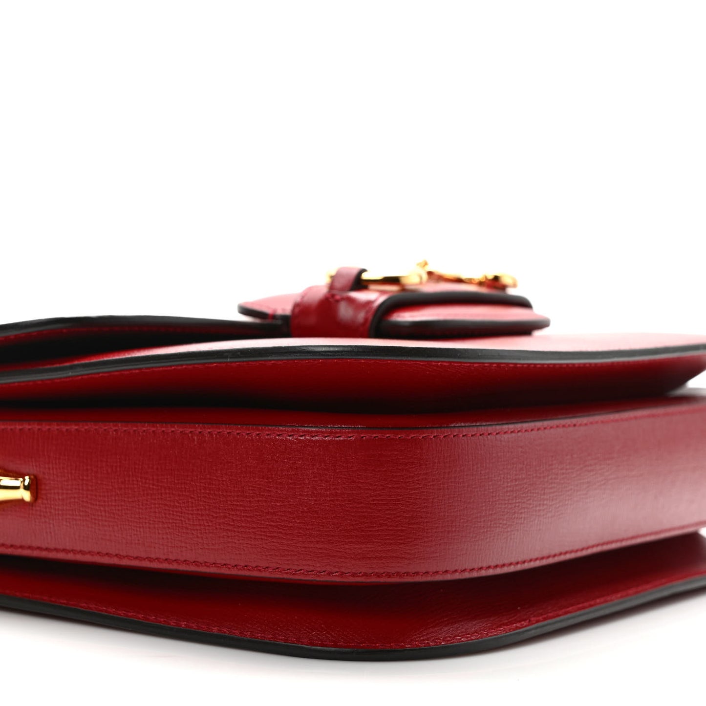 Azalea Calfskin Horsebit 1955 Shoulder Bag New Cherry Red