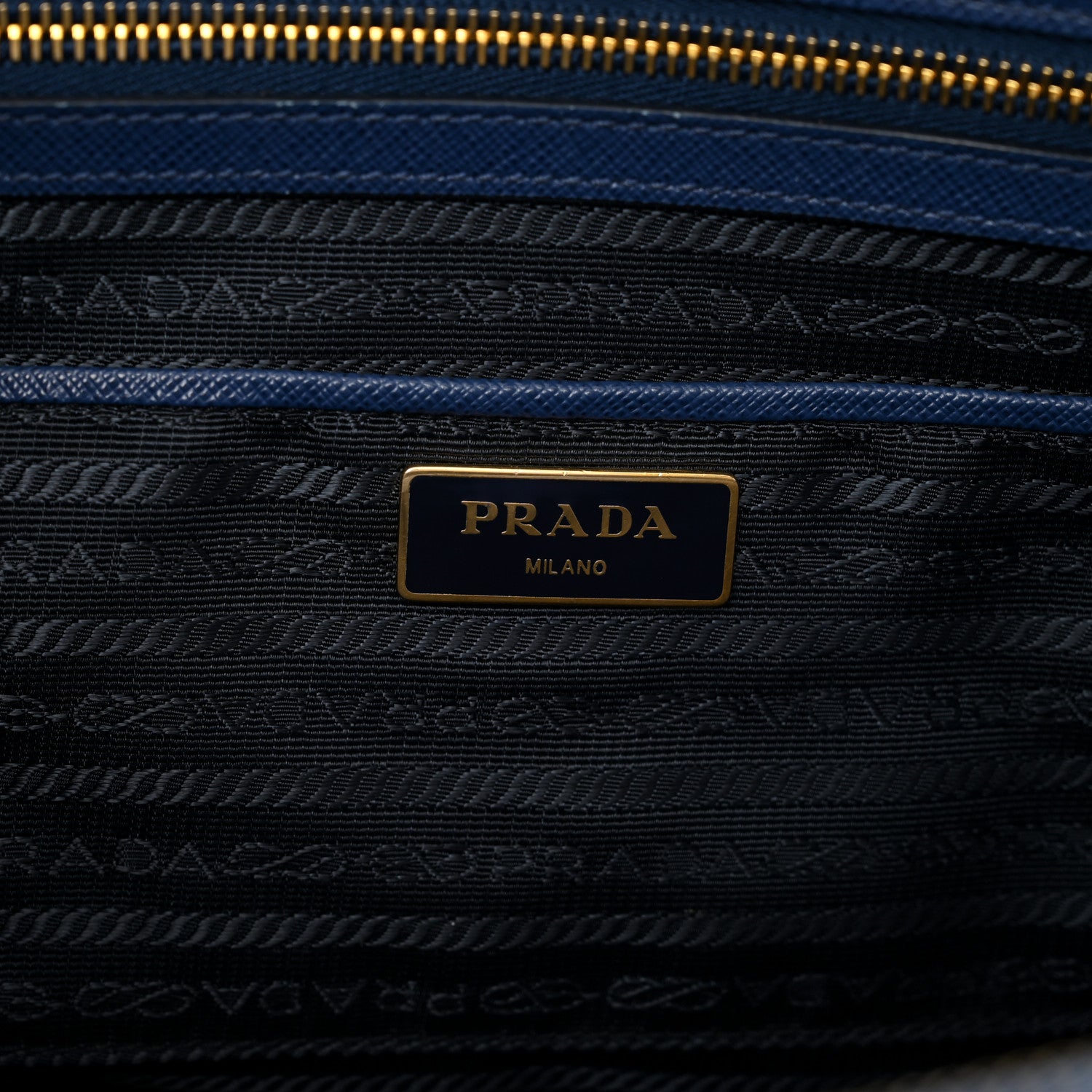 Prada Saffiano Large Galleria Double Zip Tote Bluette 7 of 12