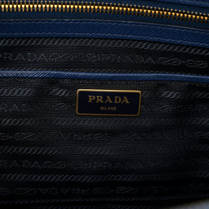 Prada Saffiano Large Galleria Double Zip Tote Bluette 7 of 12