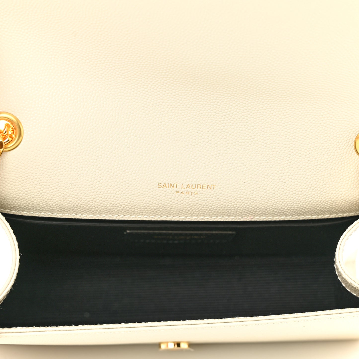 Grain De Poudre Small Monogram Kate Satchel Blanc Vintage