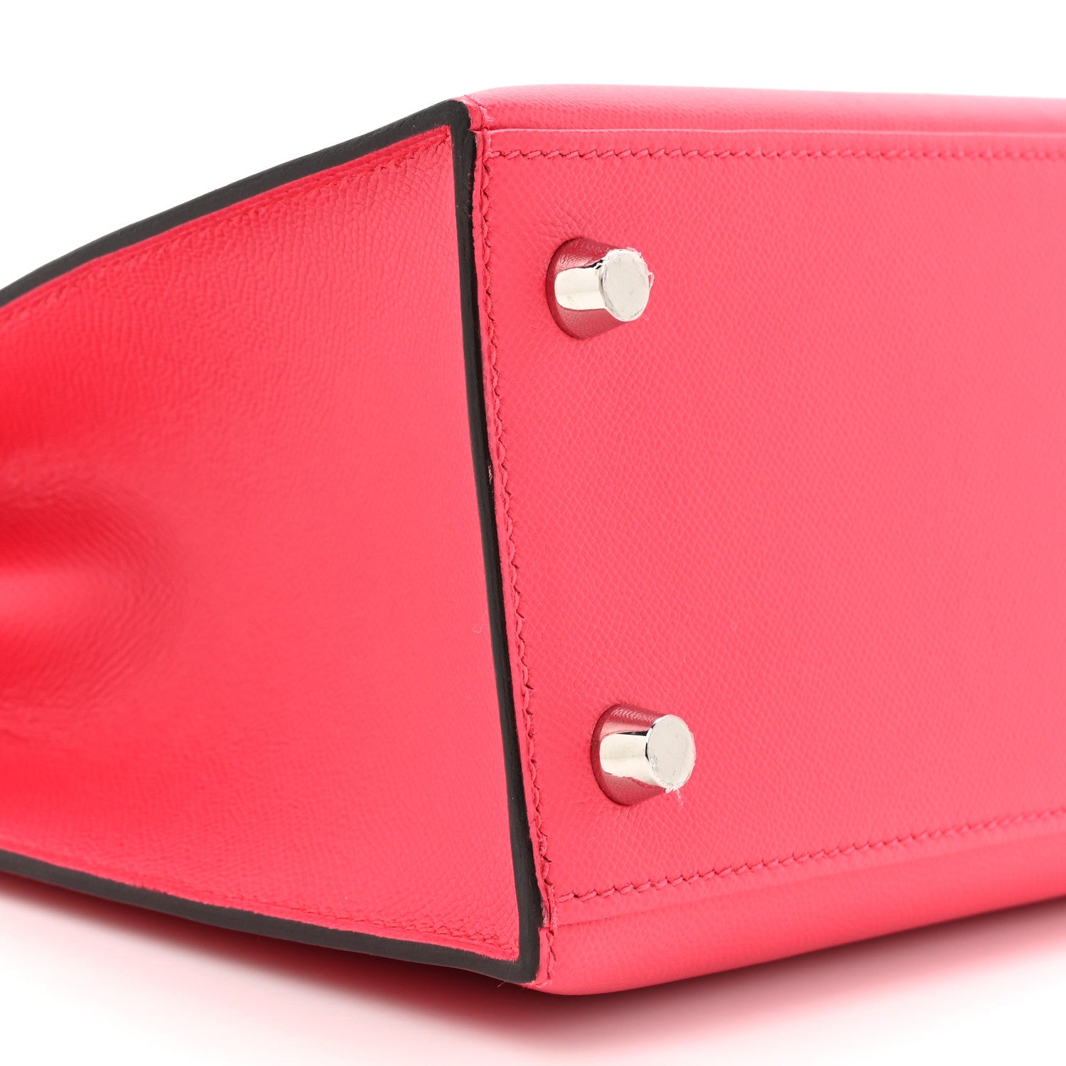 Hermes Madame Calfskin Kelly Sellier 25 Rose Extreme Rouge Piment 10 of 15