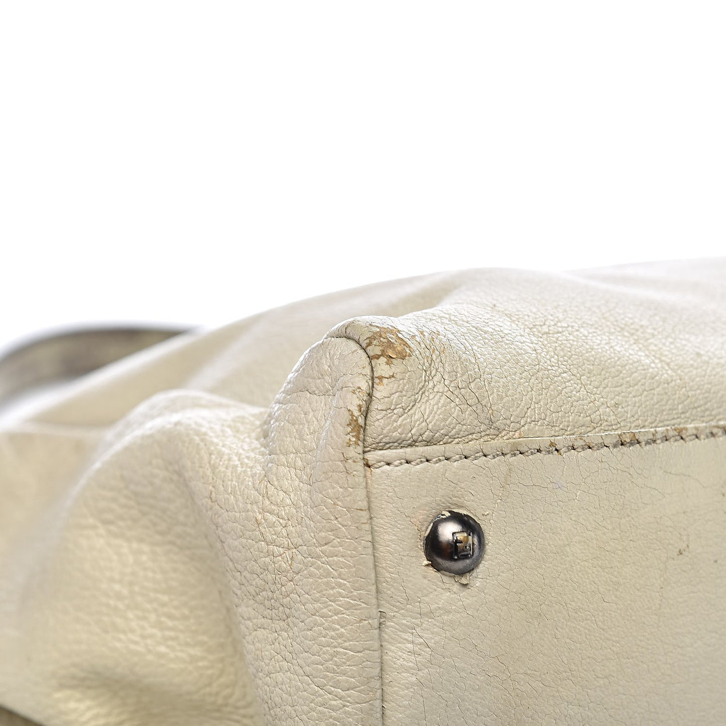 Goatskin Stingray Large Peekaboo Iconic Satchel White Pink