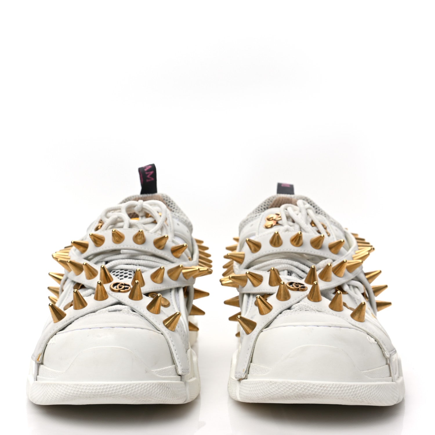 Gucci X SEGA Reflective Fabric Technical Canvas Removable Studs Mens Flashtrek Sneakers 8.5 Great White 2 of 7