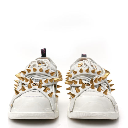 Gucci X SEGA Reflective Fabric Technical Canvas Removable Studs Mens Flashtrek Sneakers 8.5 Great White 2 of 7