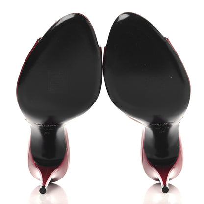 Saint Laurent Vernice Gloss La 16 95 Mule Sandals 39 Tibet Red 6 of 10