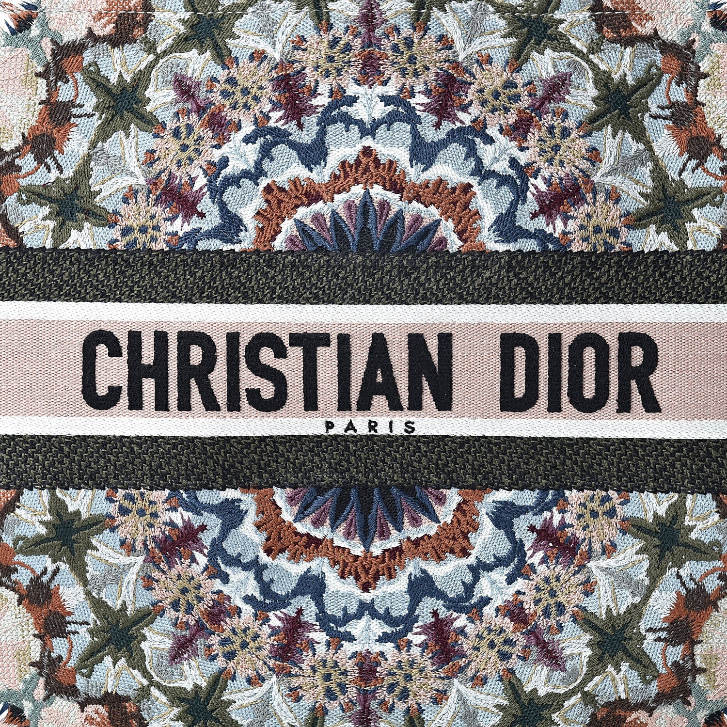 Christian Dior Canvas Embroidered KaleiDioroscopic Book Tote Multicolor 8 of 12
