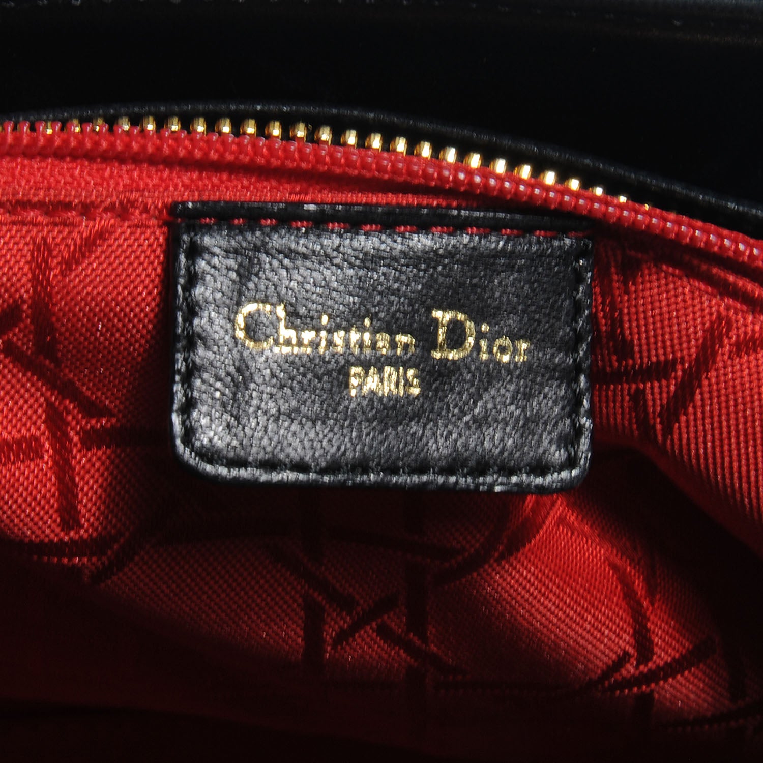 Christian Dior Lambskin Cannage Medium Lady Dior Black 6 of 9