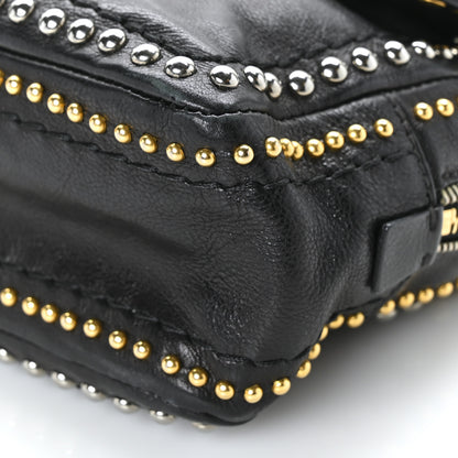 Prada Glace Calf Studded Pushlock Chain Shoulder Bag Black 8 of 8