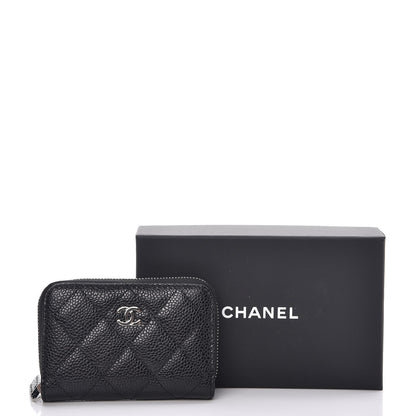 Chanel Caviar Quilted Zip Coin Purse Black 8 of 8