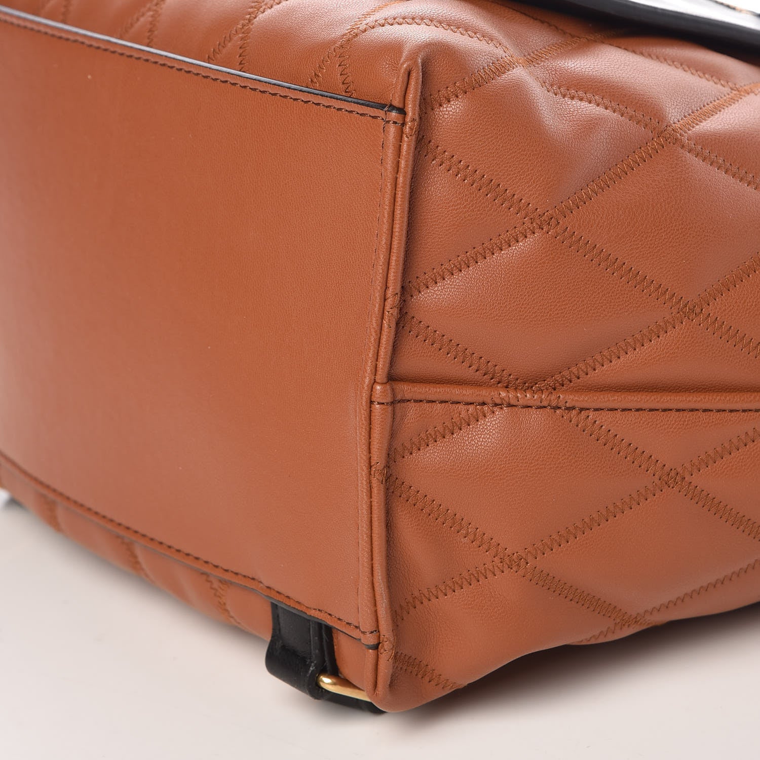 Givenchy Rubberized Canvas Quilted Duo Backpack Tan 10 of 10