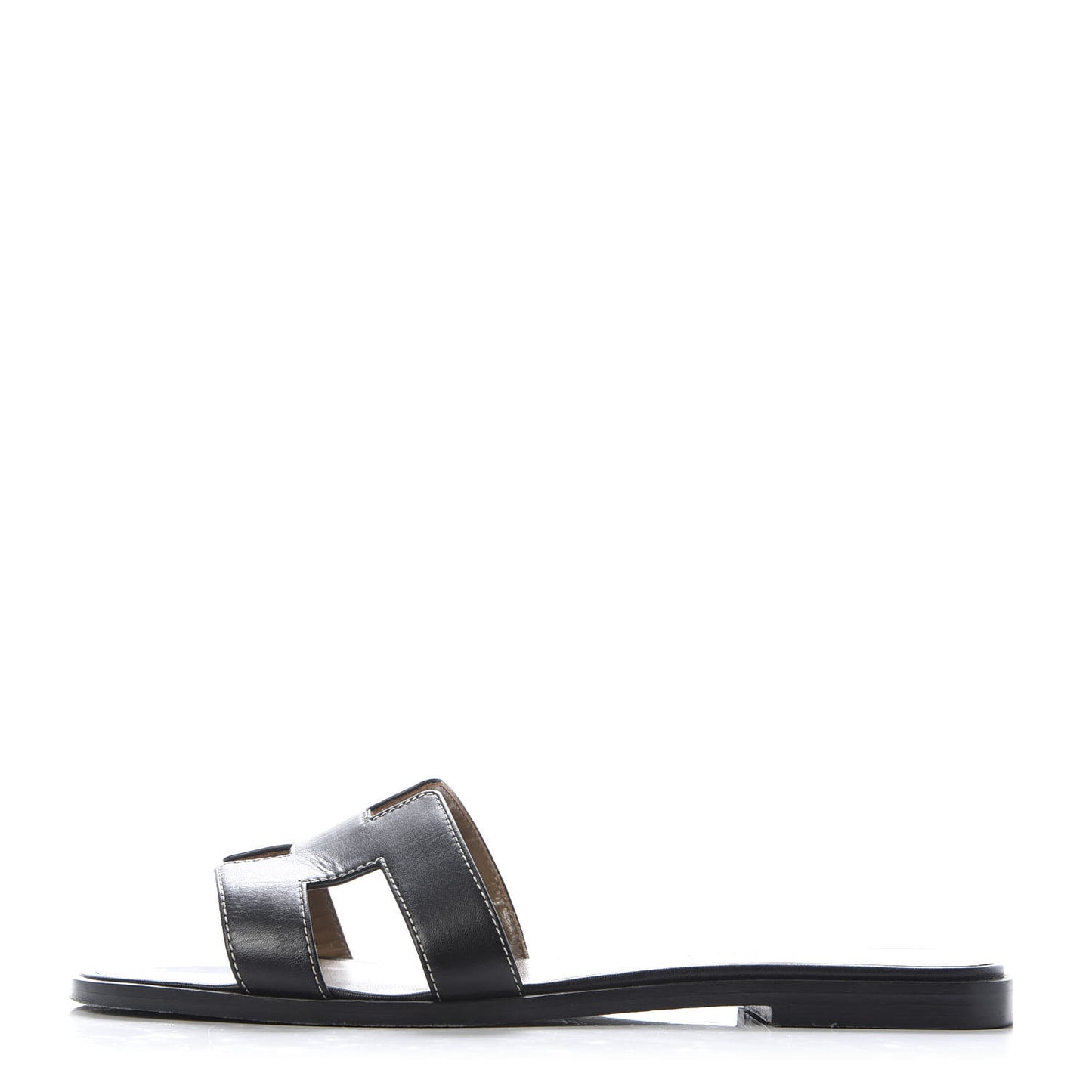 Box Calfskin Oran Sandals 38.5 Black