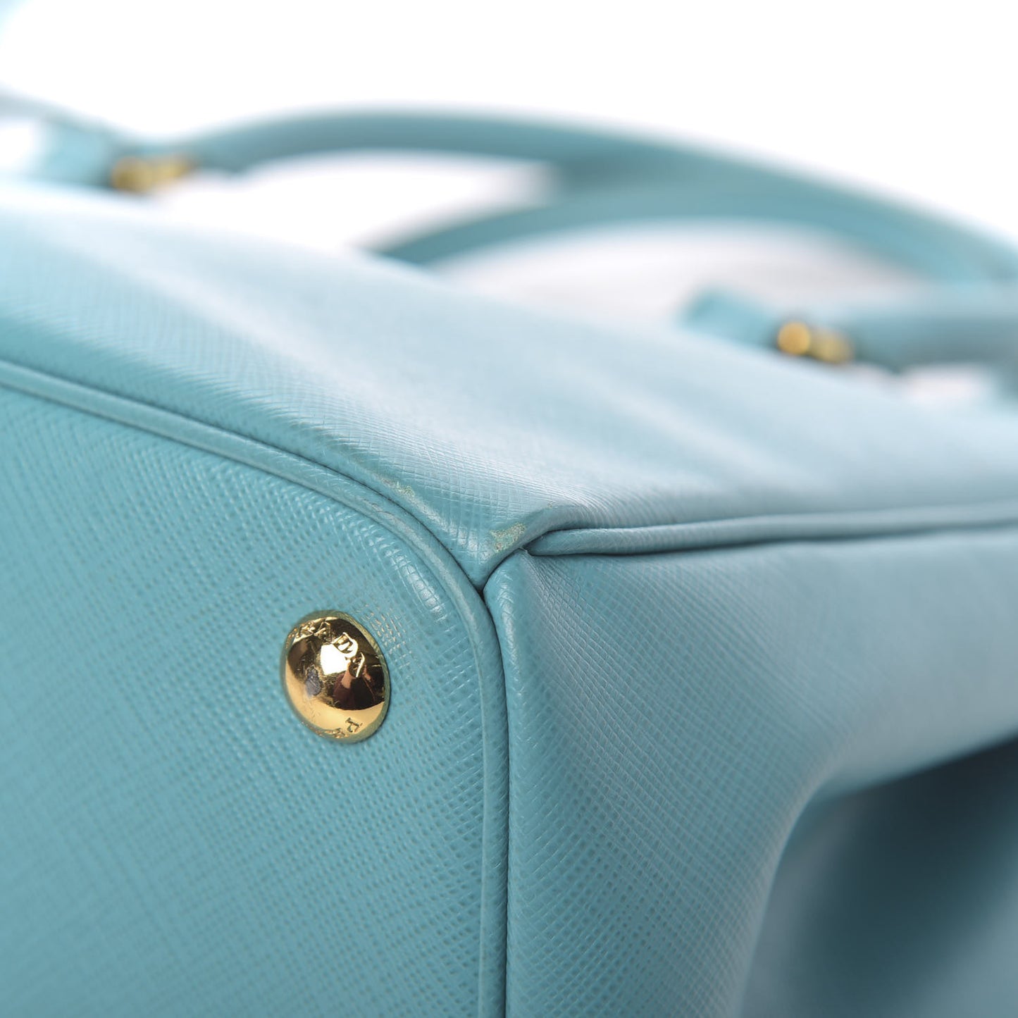 Saffiano Medium Galleria Double Zip Tote Turchese