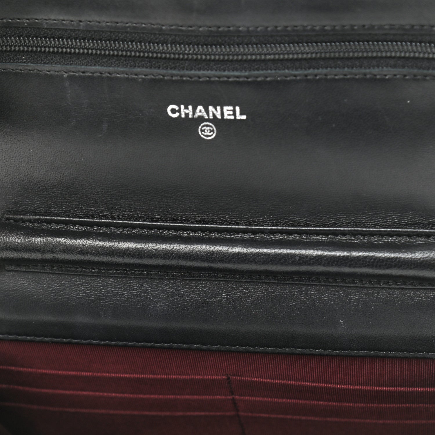 Chanel Lambskin Quilted Wallet On Chain WOC Black 11 of 12