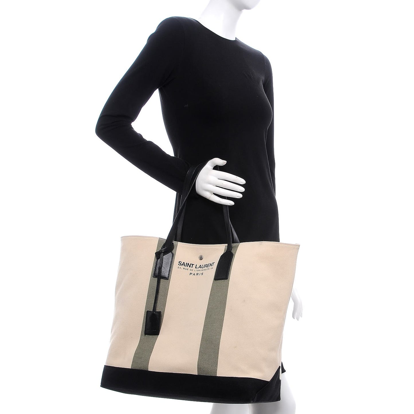Canvas Beach Shopping East West Tote Ecru