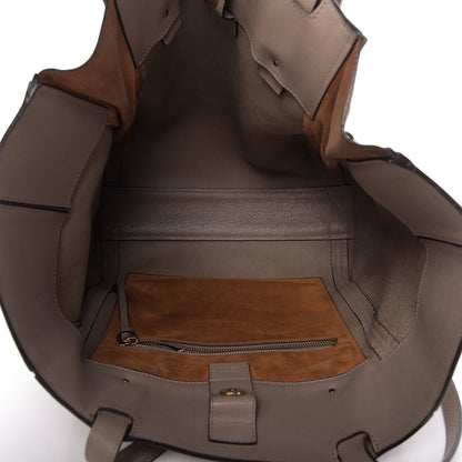 Chloe Smooth Calfskin Medium Milo Shopping Tote Motty Grey 5 of 10