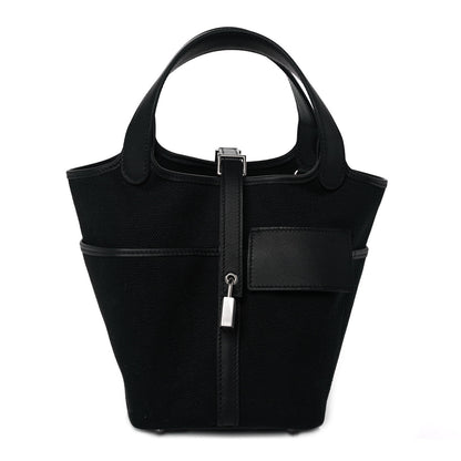 Hermes Toile Goeland Swift Cargo Picotin Lock 18 Black 1 of 10