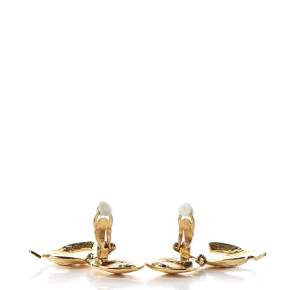 Chanel CC Drop Clip On Earrings Gold 3 of 4
