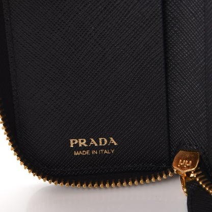Prada Saffiano Metal Zip Around 6 Key Holder Nero Black 6 of 7
