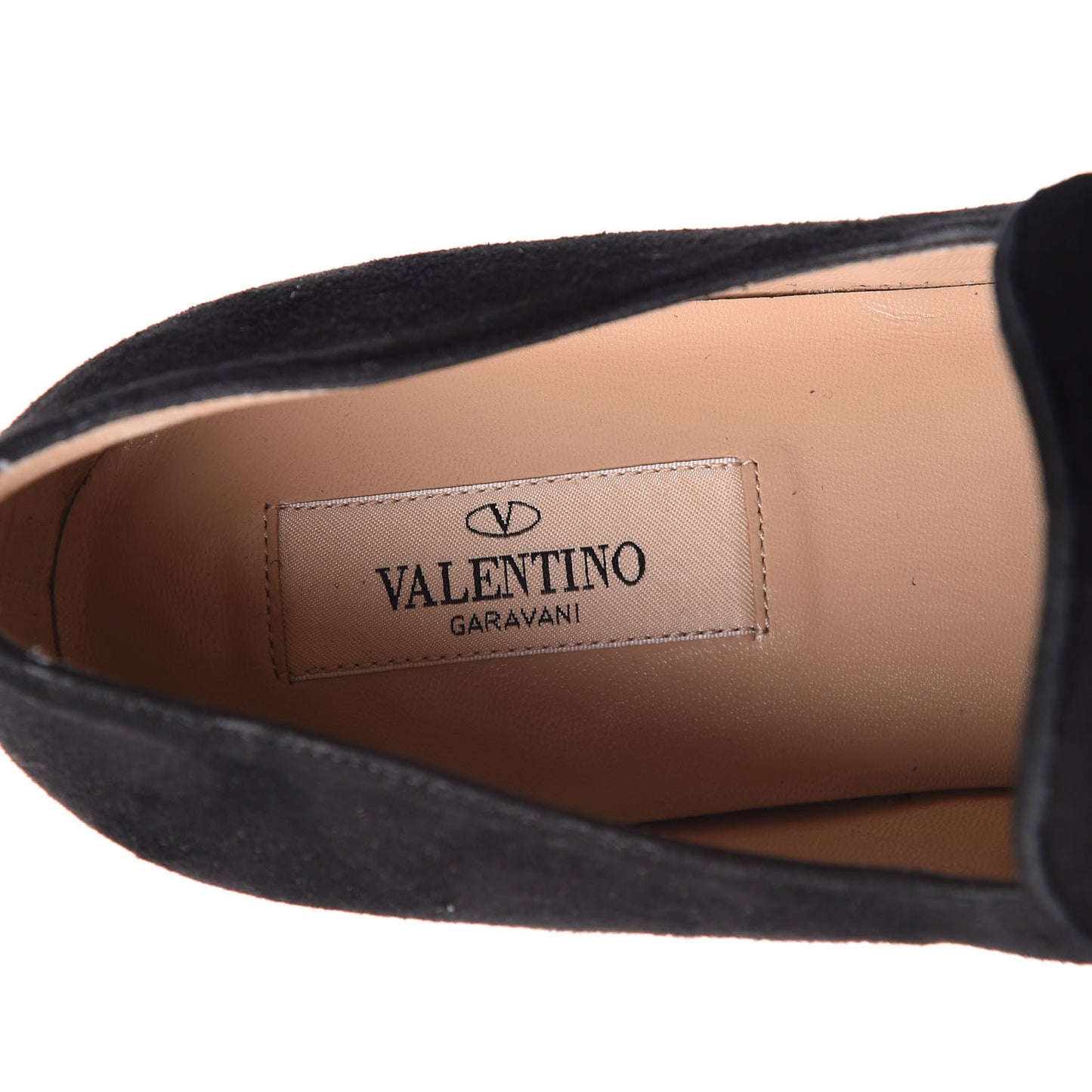 Suede Womens Macro Stud Loafers 38 Black
