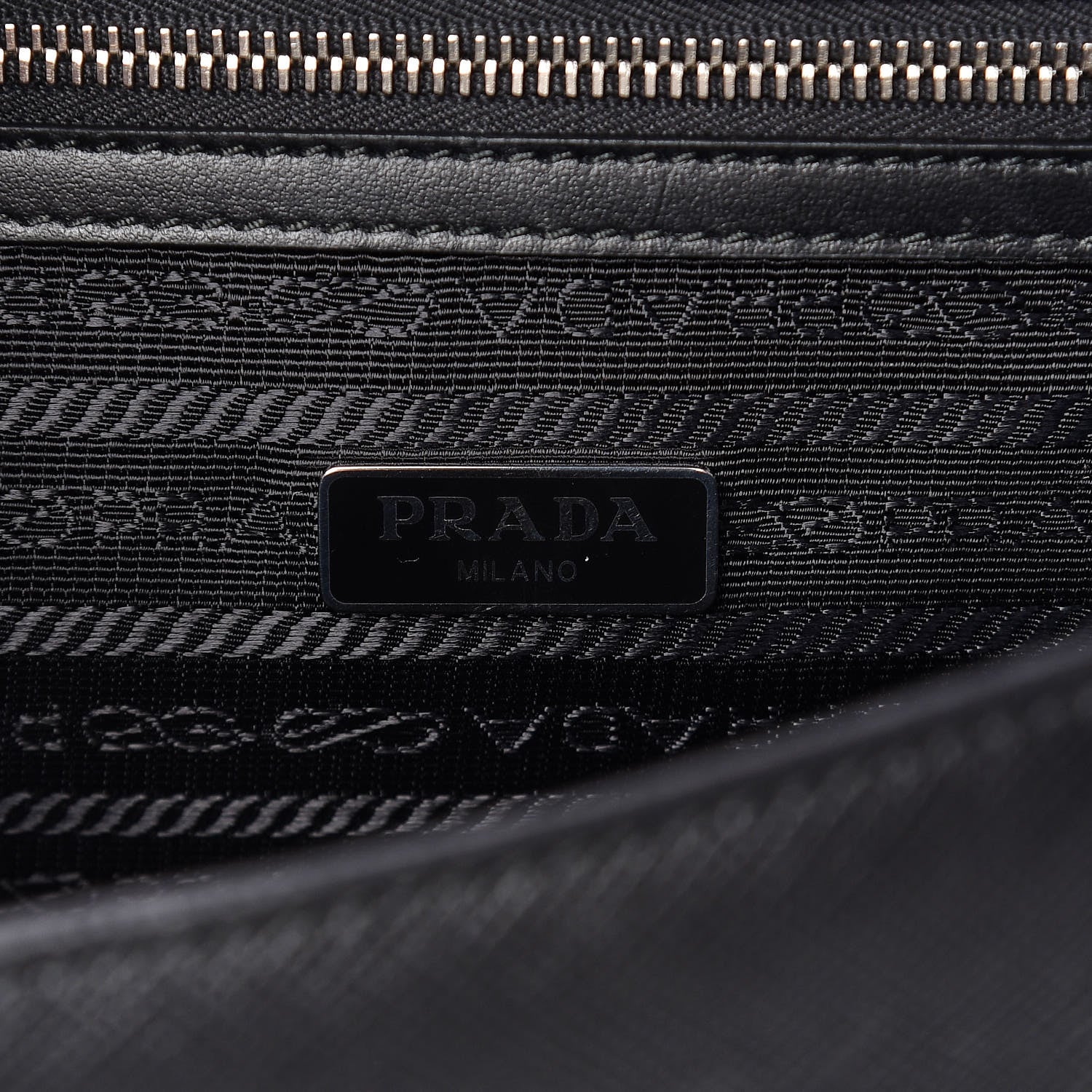 Prada Saffiano Pattina Crossbody Bag Black 6 of 9