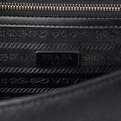 Prada Saffiano Pattina Crossbody Bag Black 6 of 9