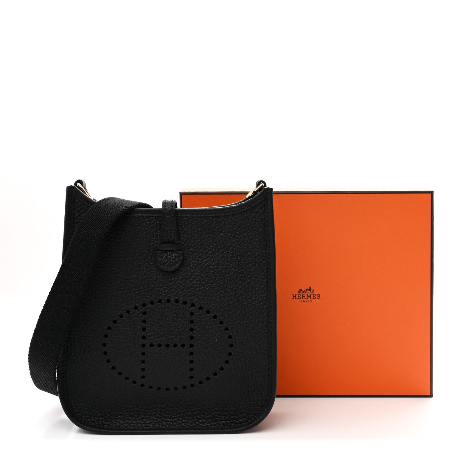 Hermes Taurillon Clemence Evelyne TPM Black 10 of 10
