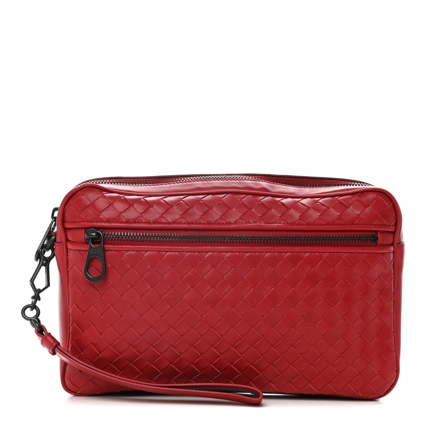 Nappa Intrecciato Document Case China Red