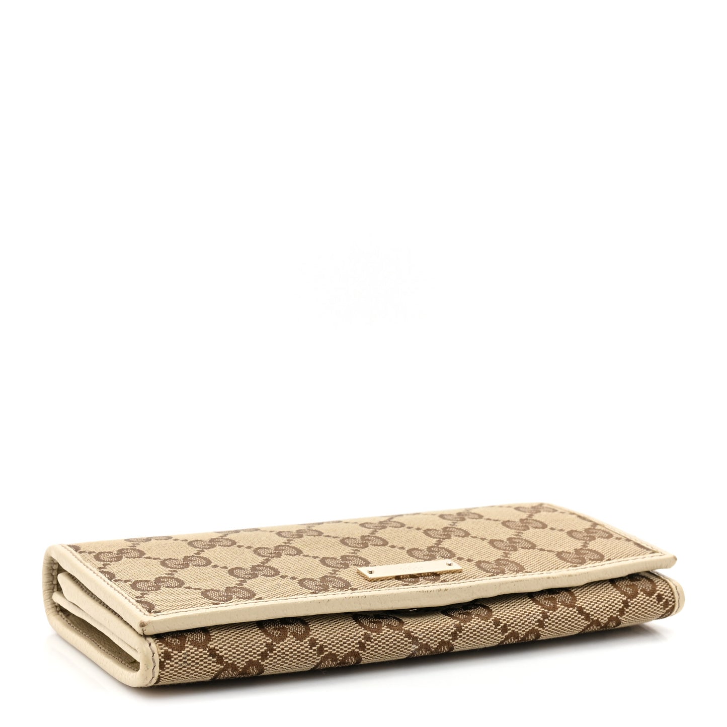 Monogram Metal Bar Continental Flap Wallet Off White