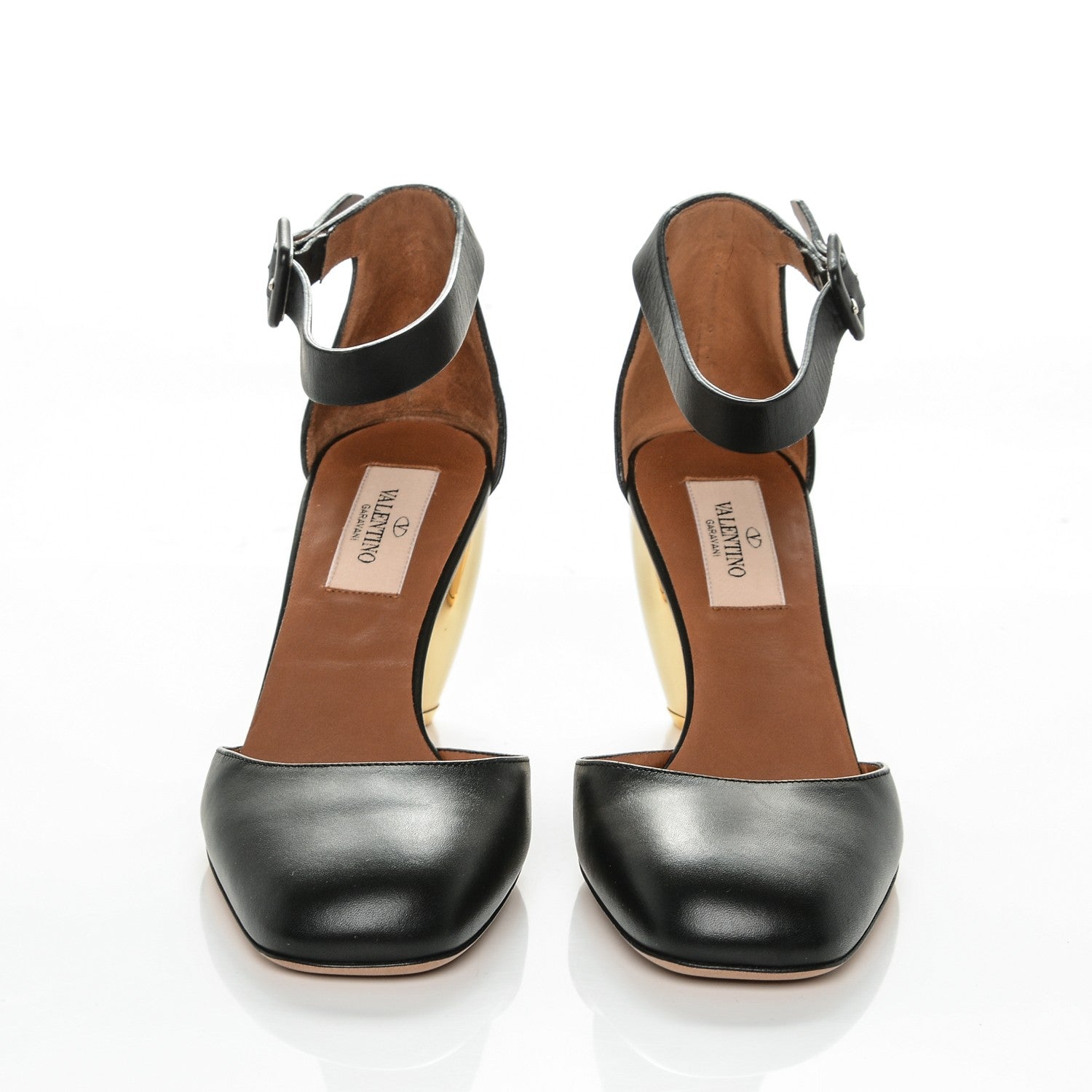 Valentino Garavani Calfskin Ankle Strap Pumps 36 Black 2 of 8