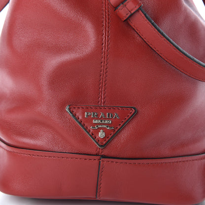 Prada Soft Calfskin Bucket Bag Fuoco 8 of 10