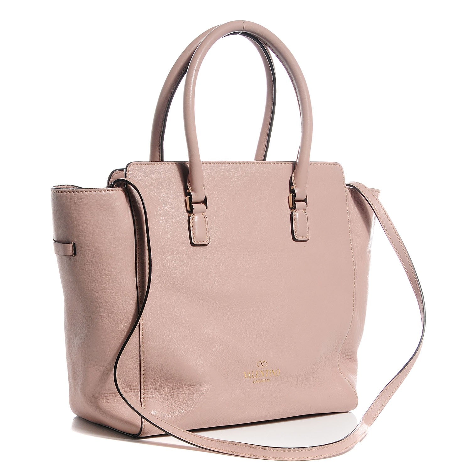 Valentino Garavani Nappa Crystal B Diamond Tote Light Pink 3 of 9