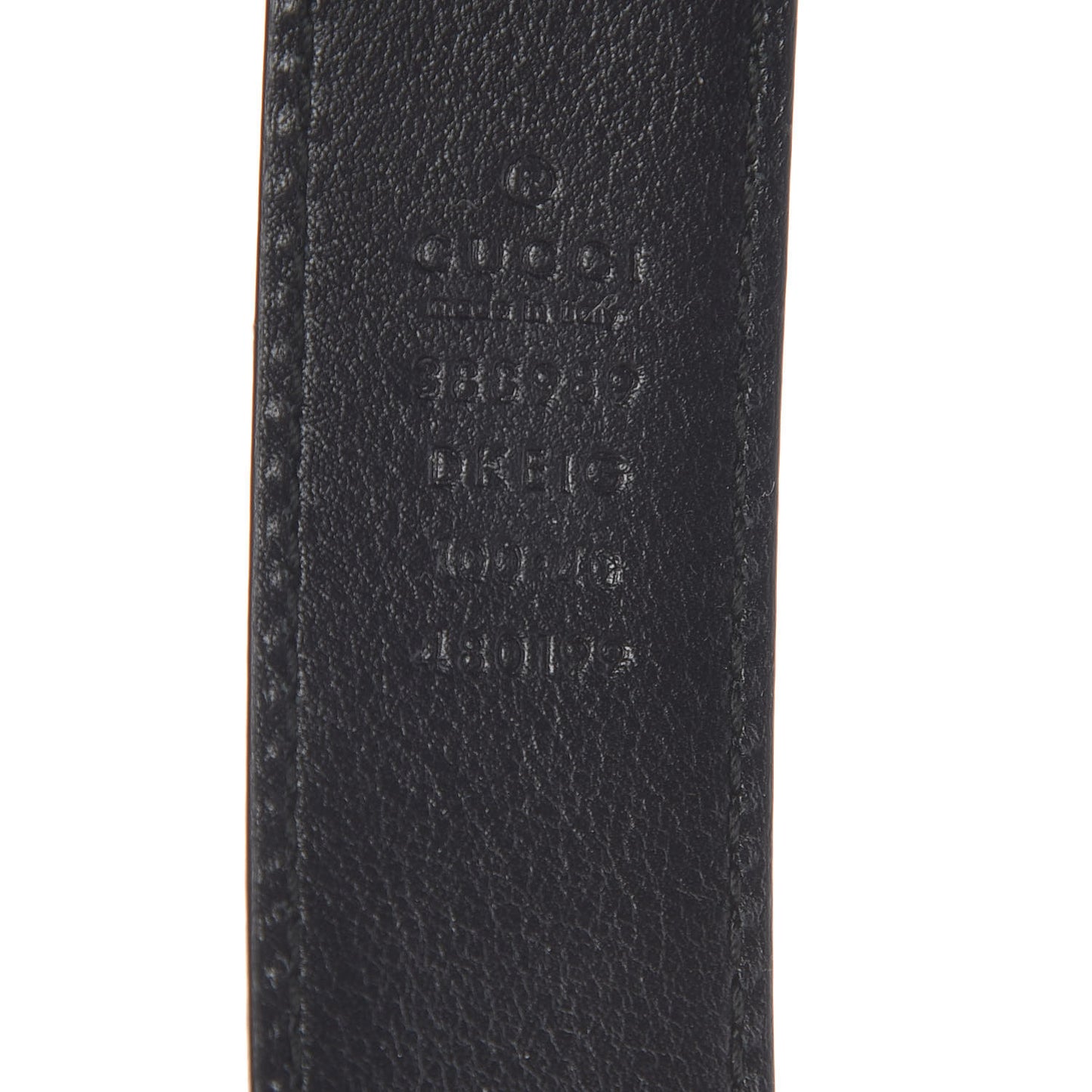 Leather Crystal Pearl Interlocking G Belt 100 40 Black