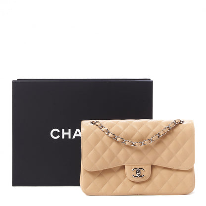 Chanel Caviar Quilted Jumbo Double Flap Beige Clair 10 of 10