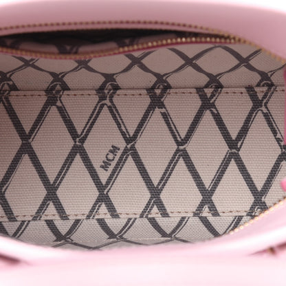 MCM Visetos Mini Toni Shopper Tote Light Pink 6 of 11