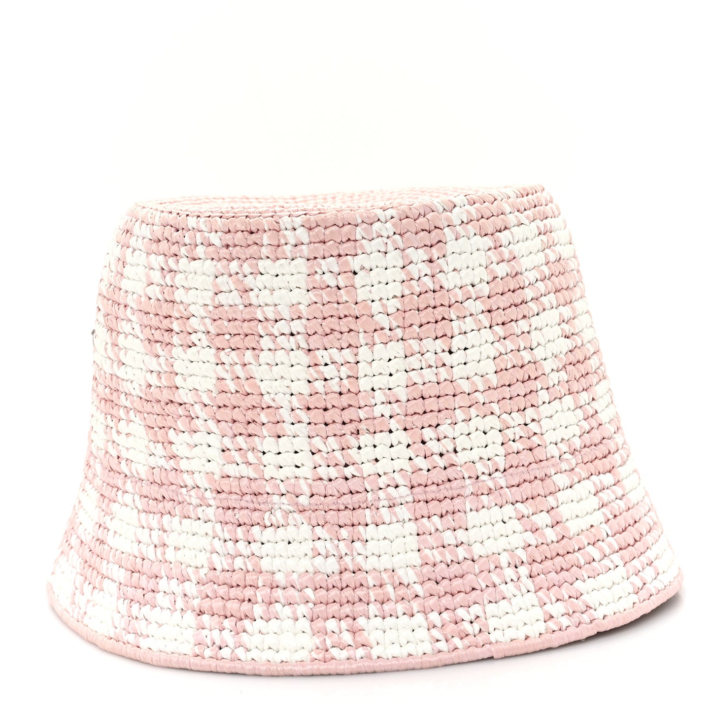 Yarn Raffia Effect Crochet Triangle Bucket Hat S Alabastro