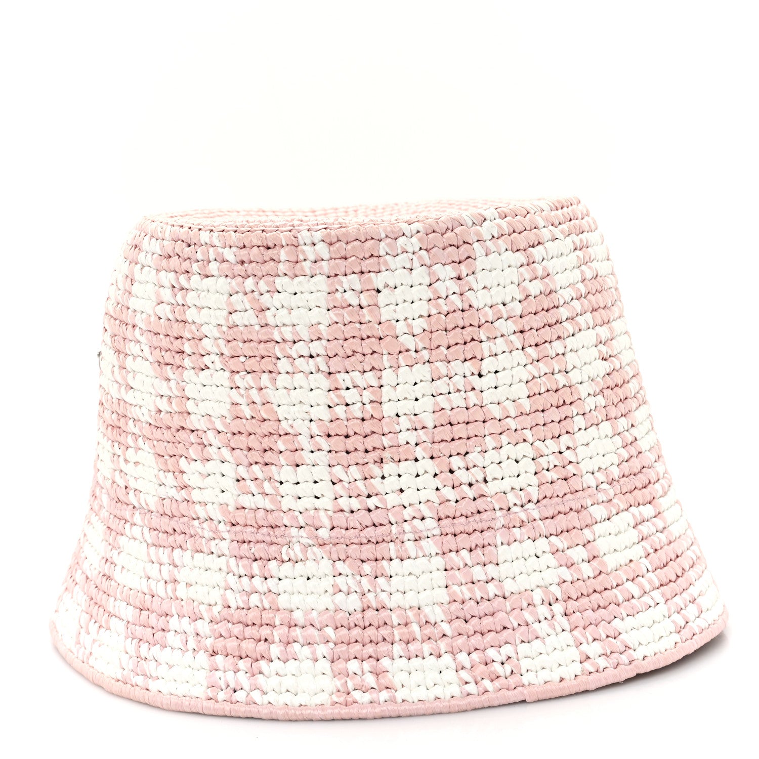 Prada Yarn Raffia Effect Crochet Triangle Bucket Hat S Alabastro 4 of 8