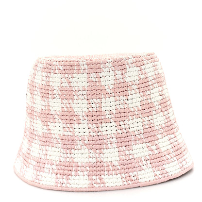 Prada Yarn Raffia Effect Crochet Triangle Bucket Hat S Alabastro 4 of 8