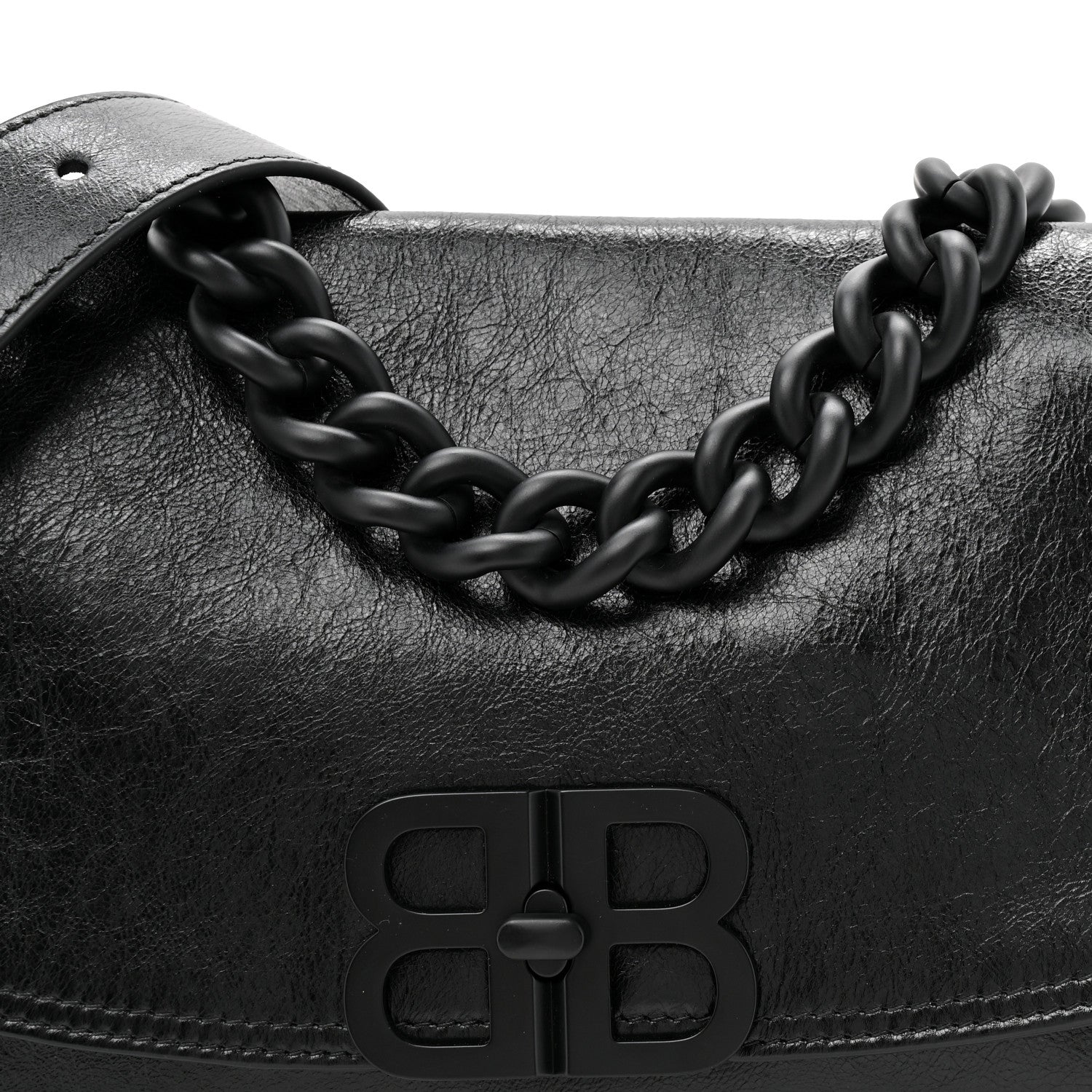 Balenciaga Calfskin Medium BB Soft Flap Bag Black 8 of 10