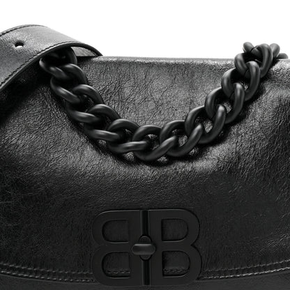 Balenciaga Calfskin Medium BB Soft Flap Bag Black 8 of 10
