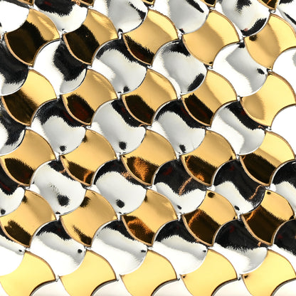 Bottega Veneta Metallic Lambskin Intrecciato The Mini Pouch Silver Gold 6 of 8