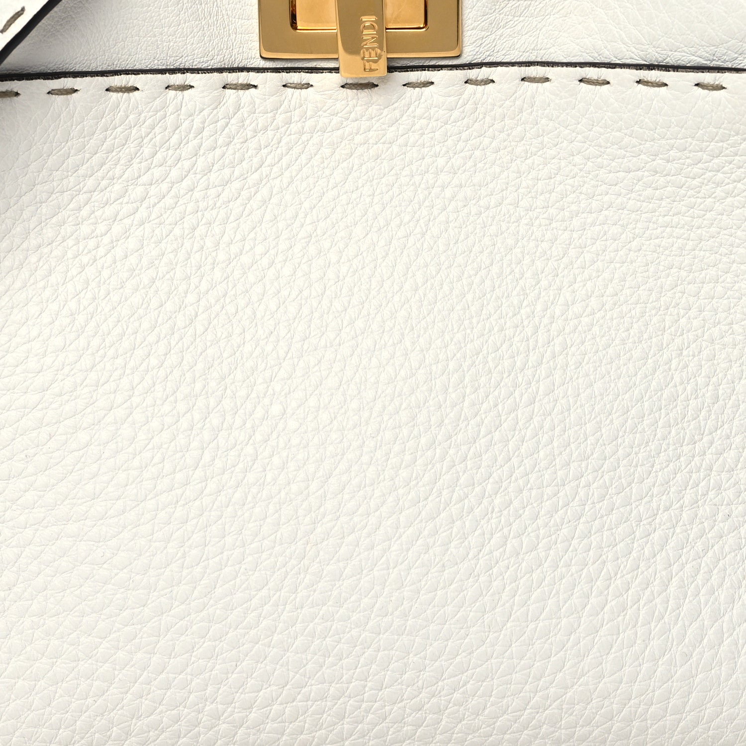 Fendi Cuoio Romano Selleria Mini Peekaboo Iconic Satchel White 8 of 10