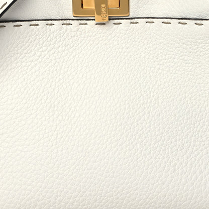 Fendi Cuoio Romano Selleria Mini Peekaboo Iconic Satchel White 8 of 10