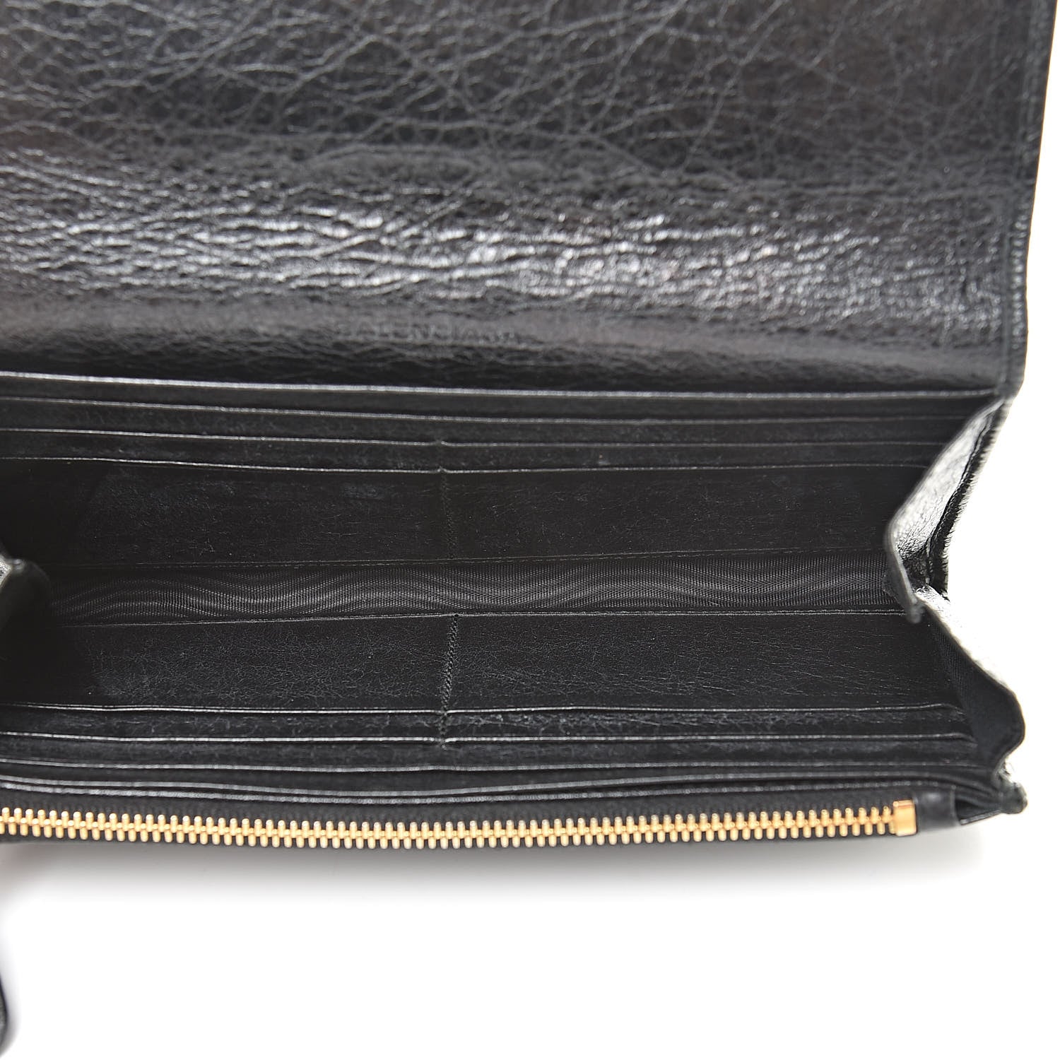 Balenciaga Agneau Giant 12 Gold Hardware Money Wallet Black 5 of 11