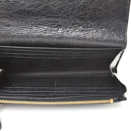 Balenciaga Agneau Giant 12 Gold Hardware Money Wallet Black 5 of 11