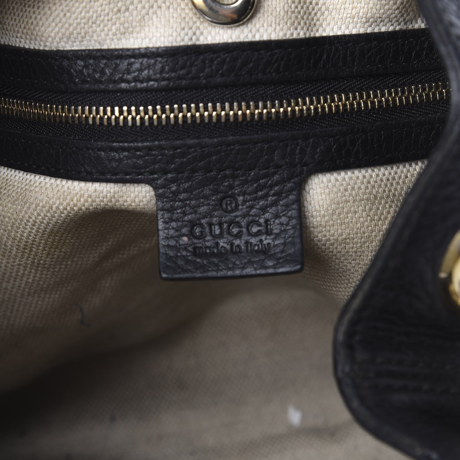 Gucci Pebbled Calfskin Medium Soho Chain Shoulder Bag Black 6 of 15