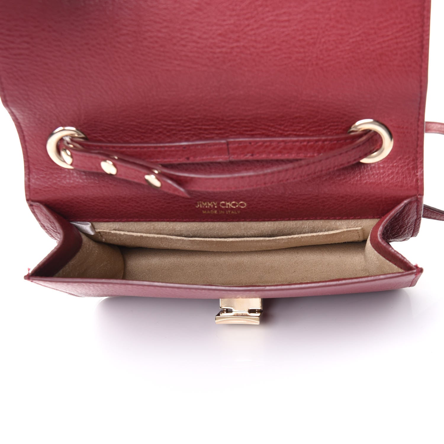 Jimmy Choo Grainy Pebbled Calfskin Rebel Crossbody Bag Pomerol 5 of 10