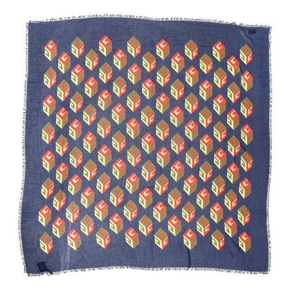 Gucci Wool Silk Jacquard GG Wallpaper Print Scarf Multi 1 of 6