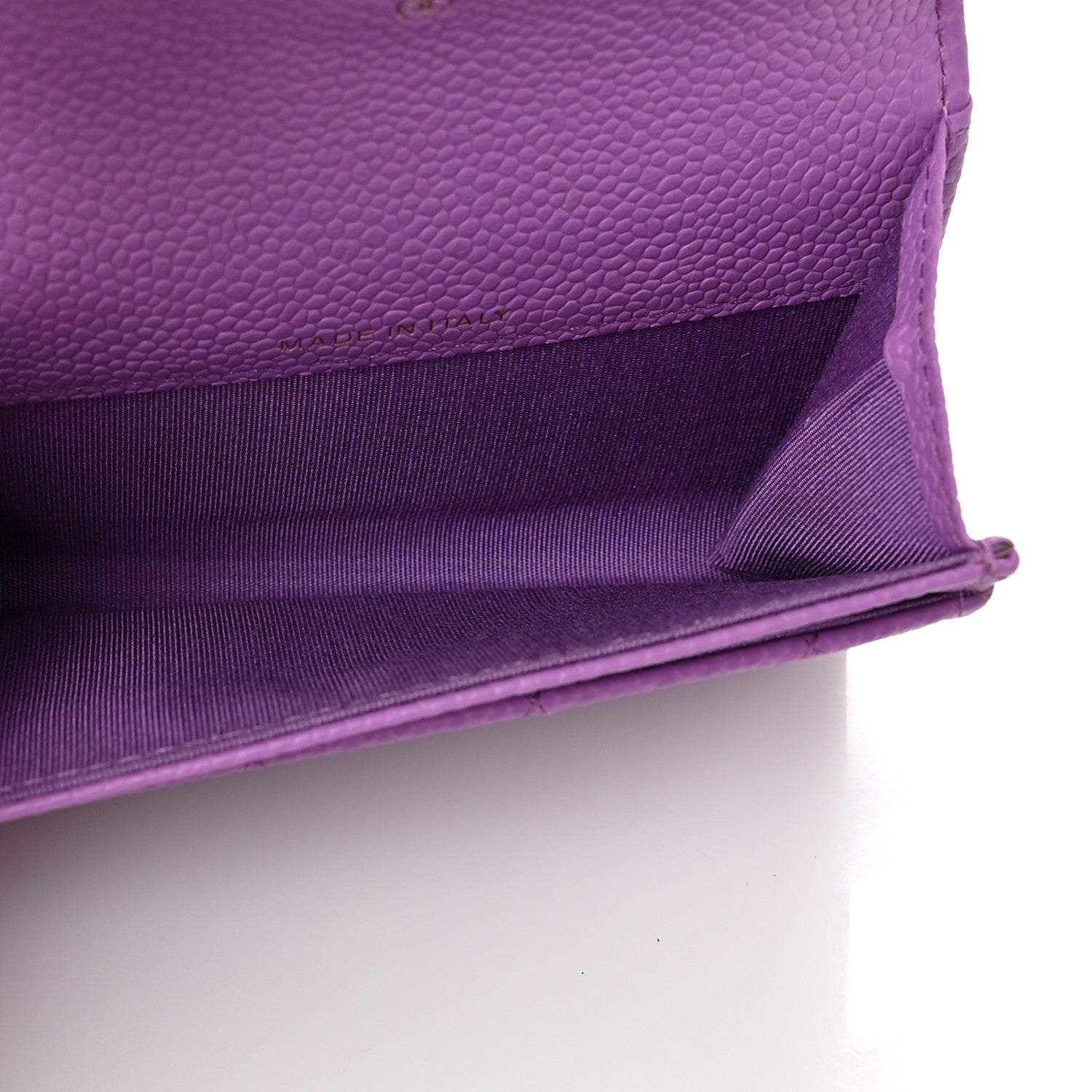 Chanel Caviar Quilted Boy Flap Card Holder Purple 5 of 9